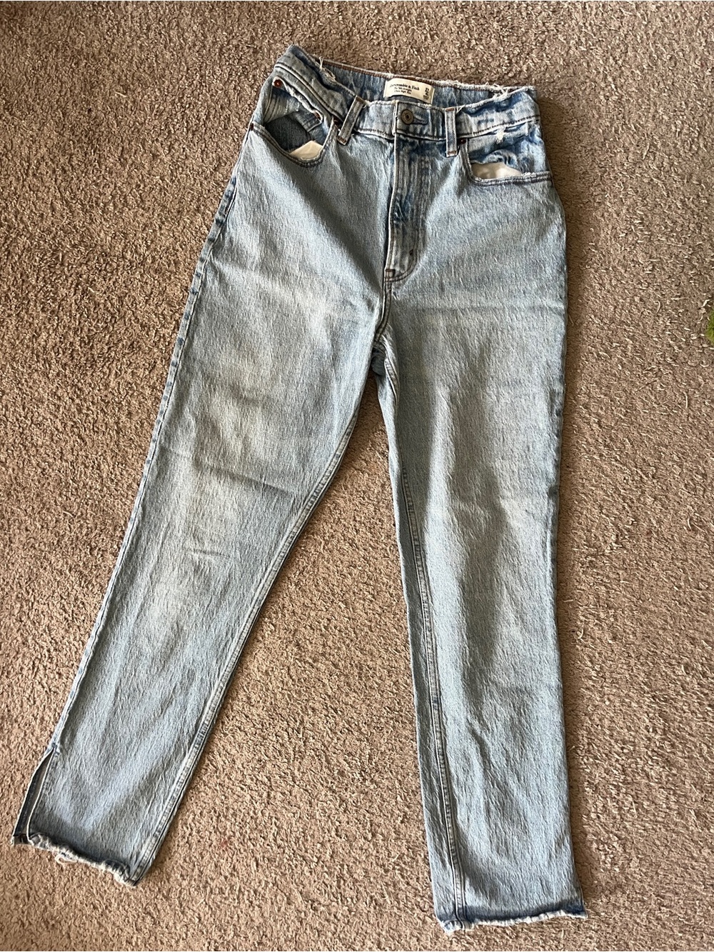 Abercrombie & Fitch Light Blue Straight-Leg Jeans